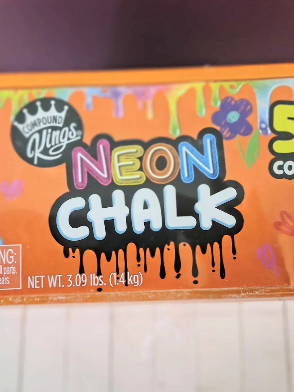 Neon Chalk - Bright Orange Kids Sidewalk Chalk